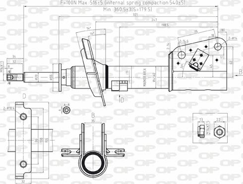 Open Parts SAB8173.31 - Амортизатор autospares.lv