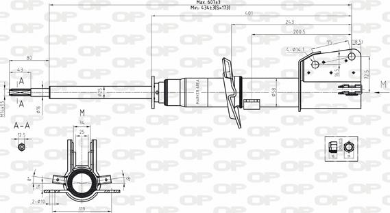 Open Parts SAB8177.31 - Амортизатор autospares.lv