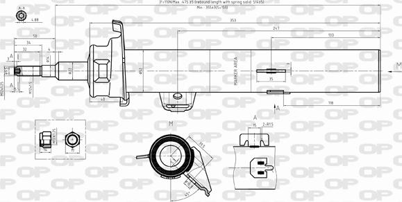 Open Parts SAB8398.31 - Амортизатор autospares.lv