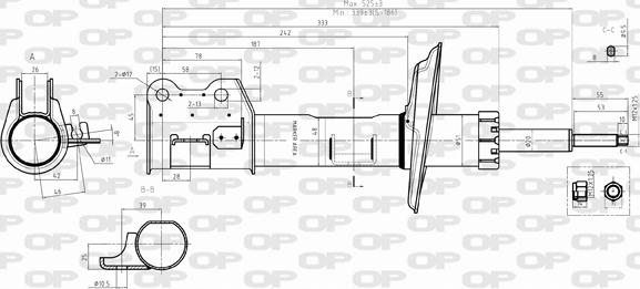 Open Parts SAB8393.31 - Амортизатор autospares.lv