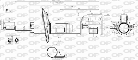 Open Parts SAB8392.31 - Амортизатор autospares.lv