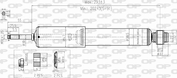 Open Parts SAB8356.11 - Амортизатор autospares.lv