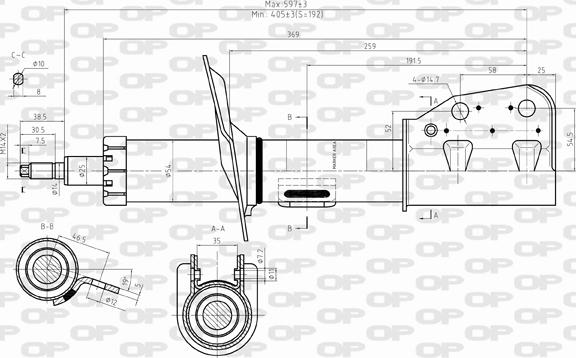 Open Parts SAB8351.31 - Амортизатор autospares.lv