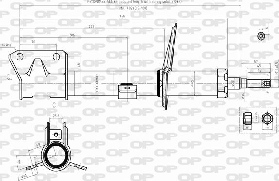 Open Parts SAB8358.31 - Амортизатор autospares.lv