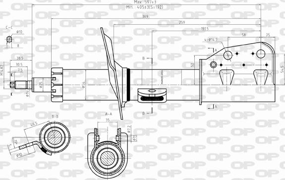 Open Parts SAB8352.31 - Амортизатор autospares.lv