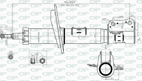 Open Parts SAB8364.31 - Амортизатор autospares.lv