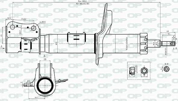 Open Parts SAB8365.31 - Амортизатор autospares.lv