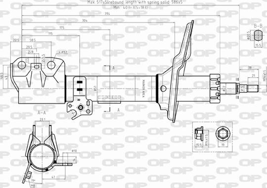 Open Parts SAB8309.31 - Амортизатор autospares.lv