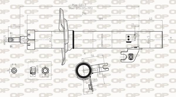 Open Parts SAB8305.31 - Амортизатор autospares.lv