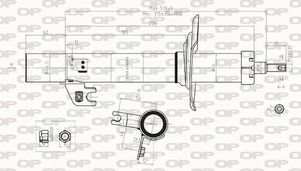 Open Parts SAB8306.31 - Амортизатор autospares.lv