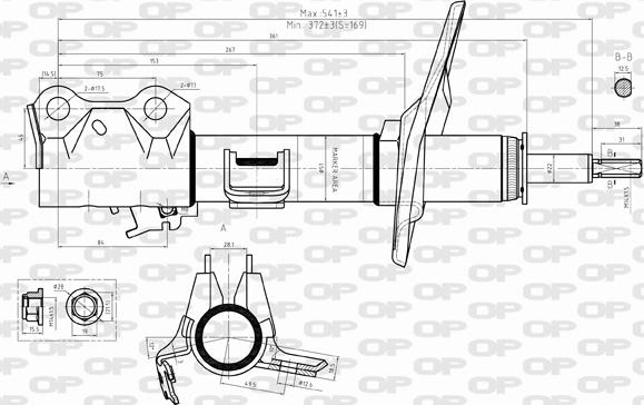 Open Parts SAB8314.31 - Амортизатор autospares.lv