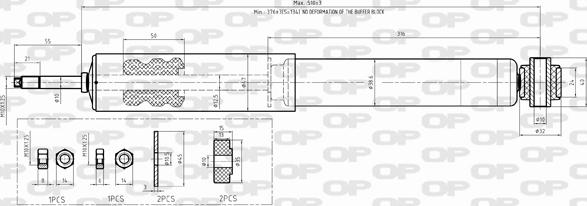 Open Parts SAB8316.32 - Амортизатор autospares.lv