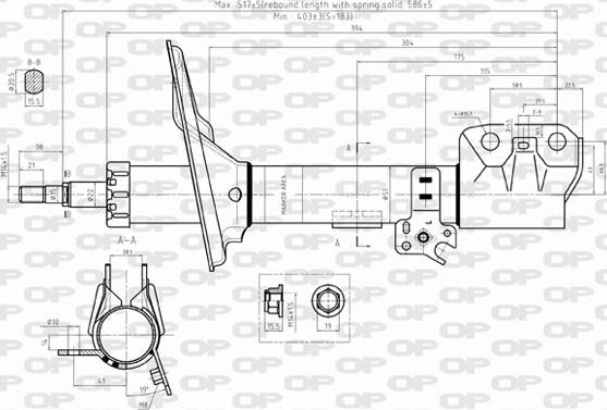 Open Parts SAB8310.31 - Амортизатор autospares.lv