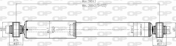 Open Parts SAB8318.32 - Амортизатор autospares.lv