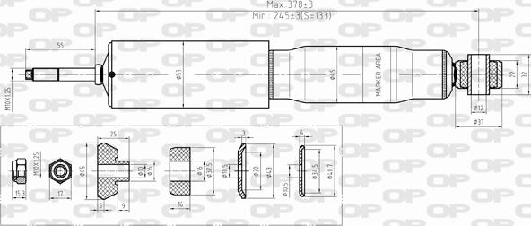 Open Parts SAB8380.31 - Амортизатор autospares.lv