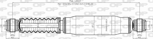 Open Parts SAB8330.32 - Амортизатор autospares.lv