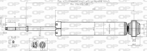 Open Parts SAB8331.32 - Амортизатор autospares.lv