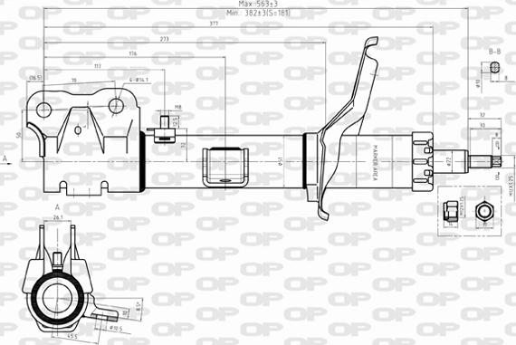 Open Parts SAB8325.31 - Амортизатор autospares.lv