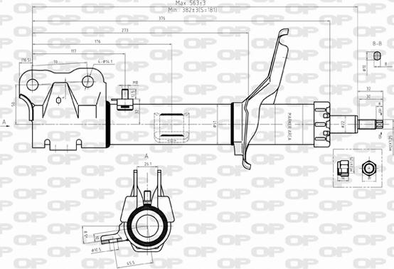 Open Parts SAB8326.31 - Амортизатор autospares.lv