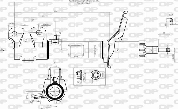 Open Parts SAB8322.31 - Амортизатор autospares.lv