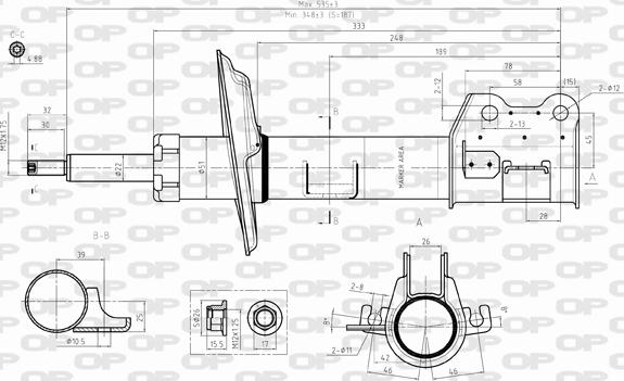 Open Parts SAB8299.31 - Амортизатор autospares.lv