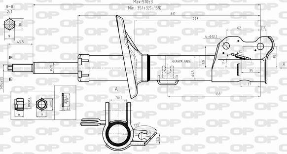 Open Parts SAB8294.31 - Амортизатор autospares.lv