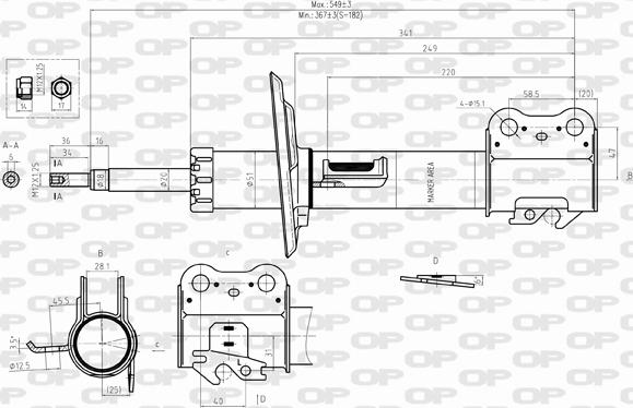 Open Parts SAB8290.31 - Амортизатор autospares.lv