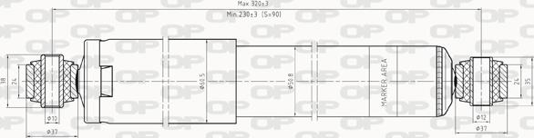 Open Parts SAB8249.12 - Амортизатор autospares.lv