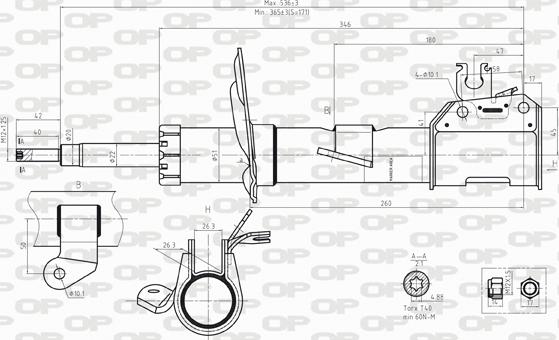 Open Parts SAB8243.31 - Амортизатор autospares.lv