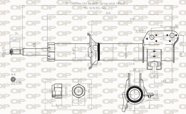 Open Parts SAB8255.31 - Амортизатор autospares.lv