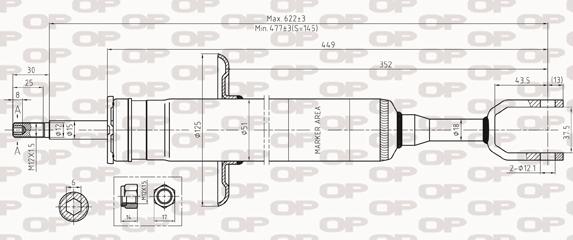 Open Parts SAB8258.31 - Амортизатор autospares.lv