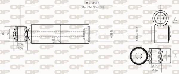 Open Parts SAB8253.32 - Амортизатор autospares.lv