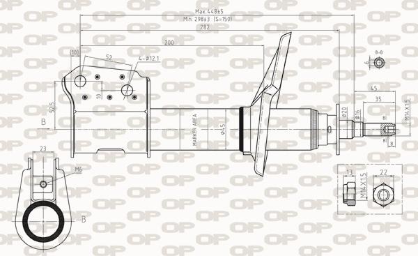 Open Parts SAB8257.31 - Амортизатор autospares.lv