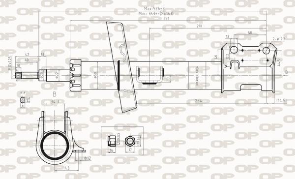 Open Parts SAB8269.31 - Амортизатор autospares.lv