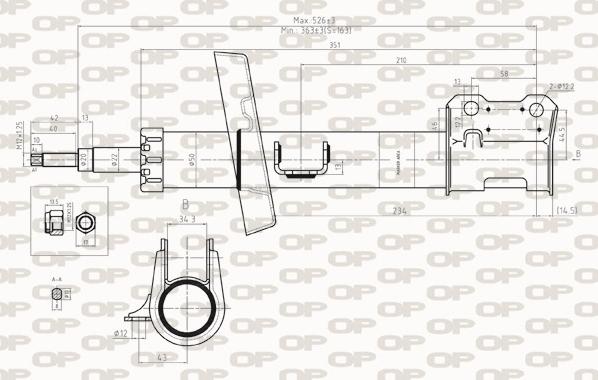 Open Parts SAB8268.31 - Амортизатор autospares.lv