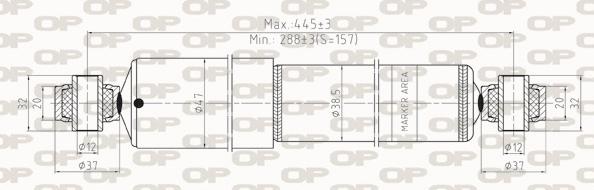 Open Parts SAB8263.32 - Амортизатор autospares.lv