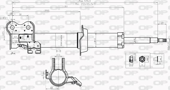 Open Parts SAB8209.31 - Амортизатор autospares.lv