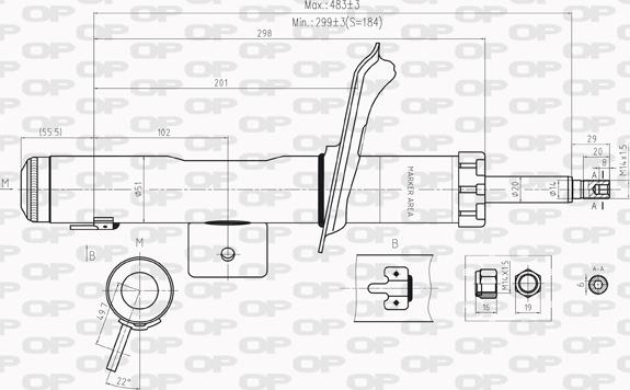 Open Parts SAB8205.11 - Амортизатор autospares.lv