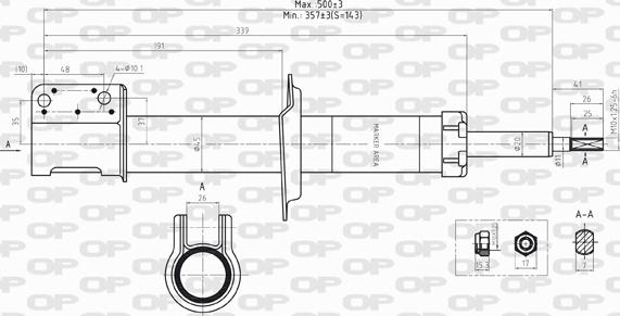 Open Parts SAB8206.31 - Амортизатор autospares.lv