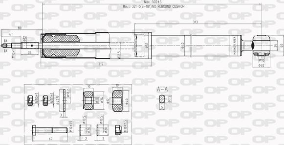 Open Parts SAB8201.32 - Амортизатор autospares.lv