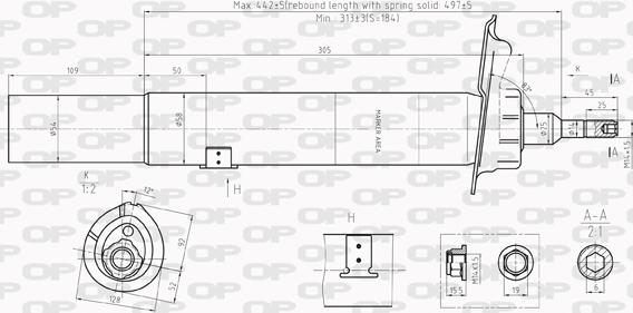 Open Parts SAB8208.31 - Амортизатор autospares.lv