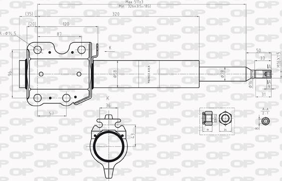 Open Parts SAB8219.31 - Амортизатор autospares.lv