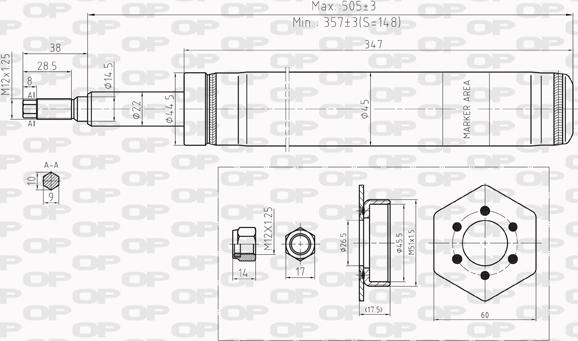 Open Parts SAB8212.31 - Амортизатор autospares.lv