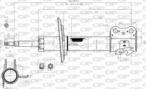 Open Parts SAB8289.31 - Амортизатор autospares.lv