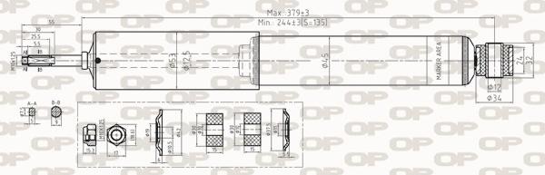 Open Parts SAB8282.31 - Амортизатор autospares.lv