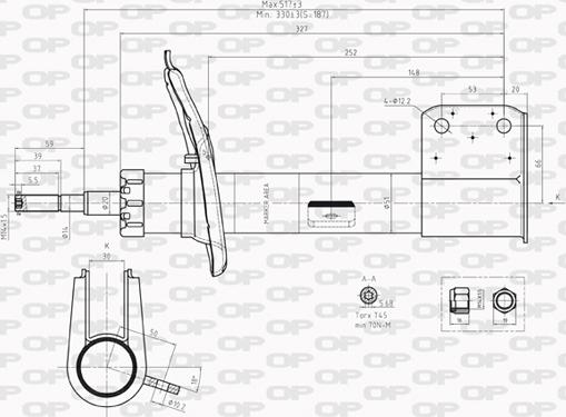 Open Parts SAB8235.31 - Амортизатор autospares.lv