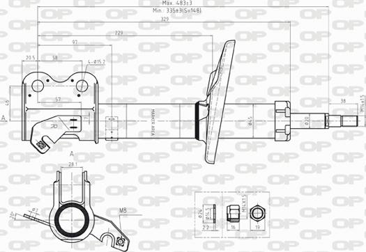 Open Parts SAB8236.31 - Амортизатор autospares.lv