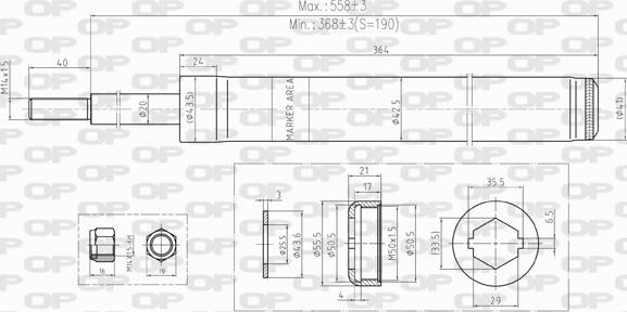 Open Parts SAB8233.31 - Амортизатор autospares.lv