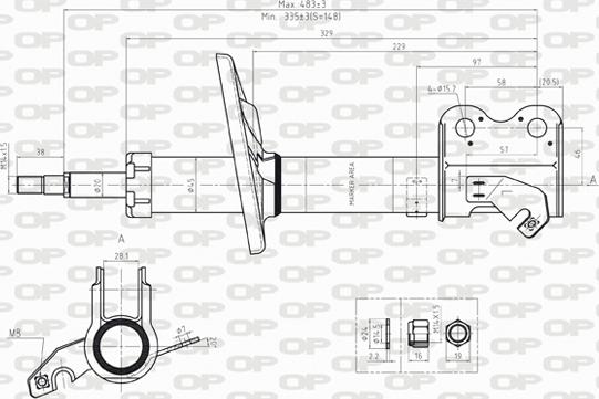 Open Parts SAB8237.31 - Амортизатор autospares.lv