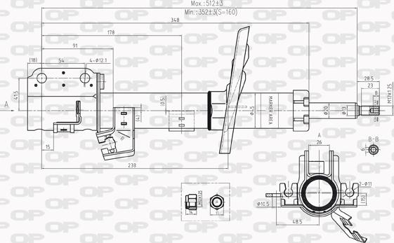 Open Parts SAB8220.31 - Амортизатор autospares.lv